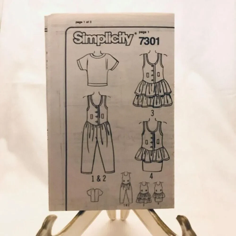 #7301 Simplicity 7301 Girls jumper sewing pattern 7-14